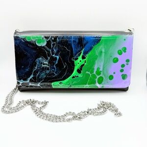 Elegant Multicolor Women's Clutch with Chain